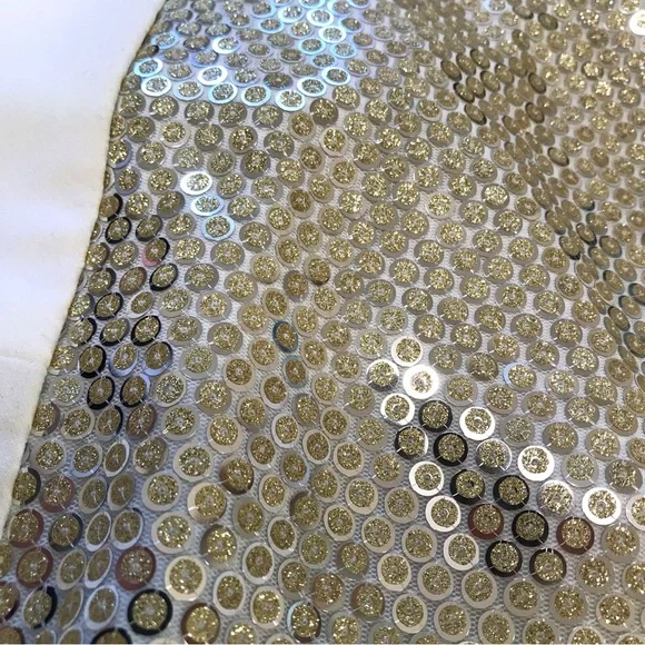 NWT Harper Rose Sequin Hem Embellished Sheath Dress White - Picture 12 of 16